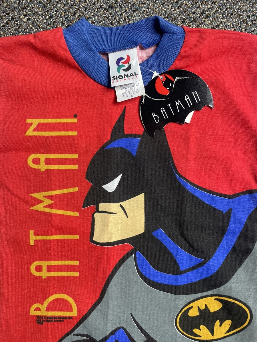 Vintage Animated Batman Shirt YOUTH 1993 New Single Stitch Double