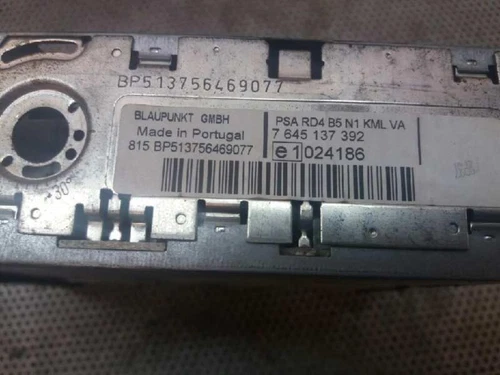 7645137392 Sistema Audio/Radio Cd para CITROEN C4 BERLINA * 2005 1400927 - Imagen 2 de 10