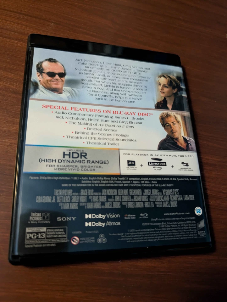 As Good as It Gets (1997) 4K UHD ONLY! w/ Slipcover- NO Blu-ray- NO Digital Read Foto 4 de 4