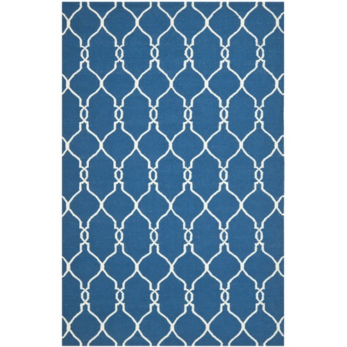 SAFAVIEH Dhurries DHU415A Handwoven Dark Blue Rug - Picture 9 of 19