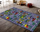 5x7 Area Rug Play Road Driving Time Street Car Kids City Map Fun Time ...