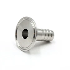 HFS(R) 1.5" Tri Clamp To 3/4" Hose Barb Adapter 304 Stainless Steel