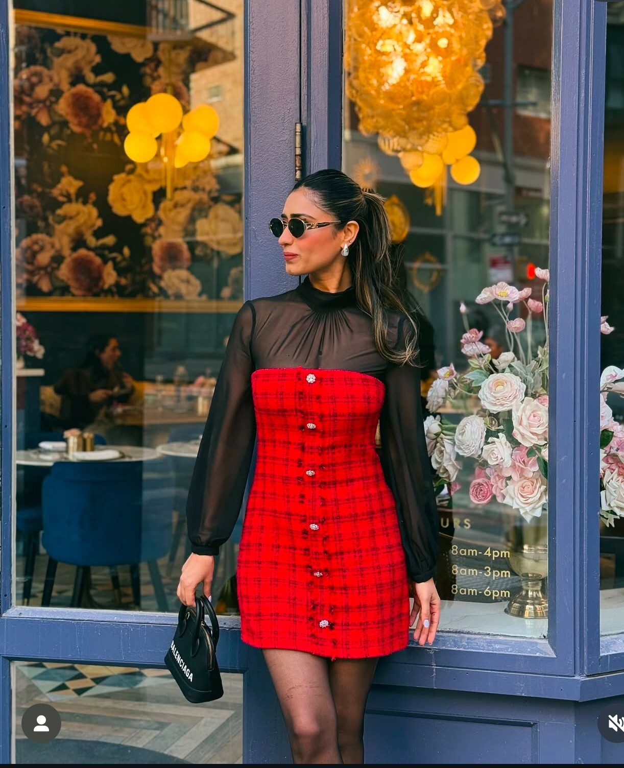 NWT_ZARA WOMAN FW24 COMBINATION STRUCTURED MINI DRESS Red Black | 8982/155 S,M,L thumbnail 6