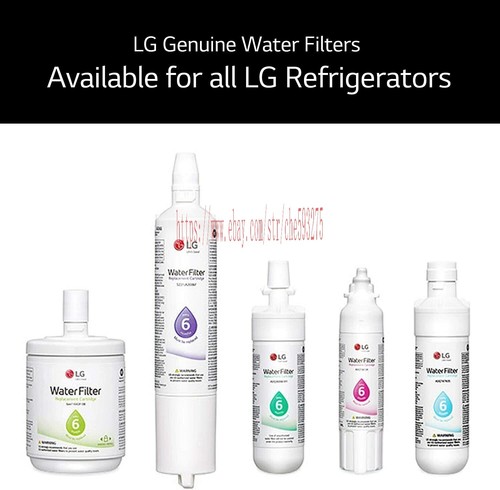 Paquete de 6 filtros de agua dulce refrigerador refrigerador LG LT1000P/ADQ747935 GF-D706BSL - Imagen 5 de 12