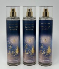 3 NEW BATH  BODY WORKS SWEATER WEATHER FINE FRAGRANCE MIST SPRAY 8 OZ LARGE