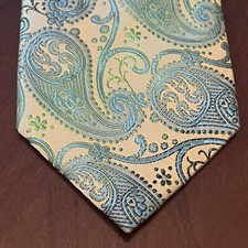 Paul Malone Palm Beach Hand Made 100 Silk With Pocket Square Made In China Long