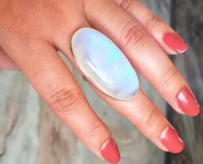 Large Moonstone Handmade 925 Sterling Silver Anniversary Ring All Size HM289