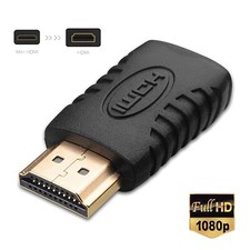 Premium GOLD HDMI Connector Male to HDMI Mini Connector Female adapter