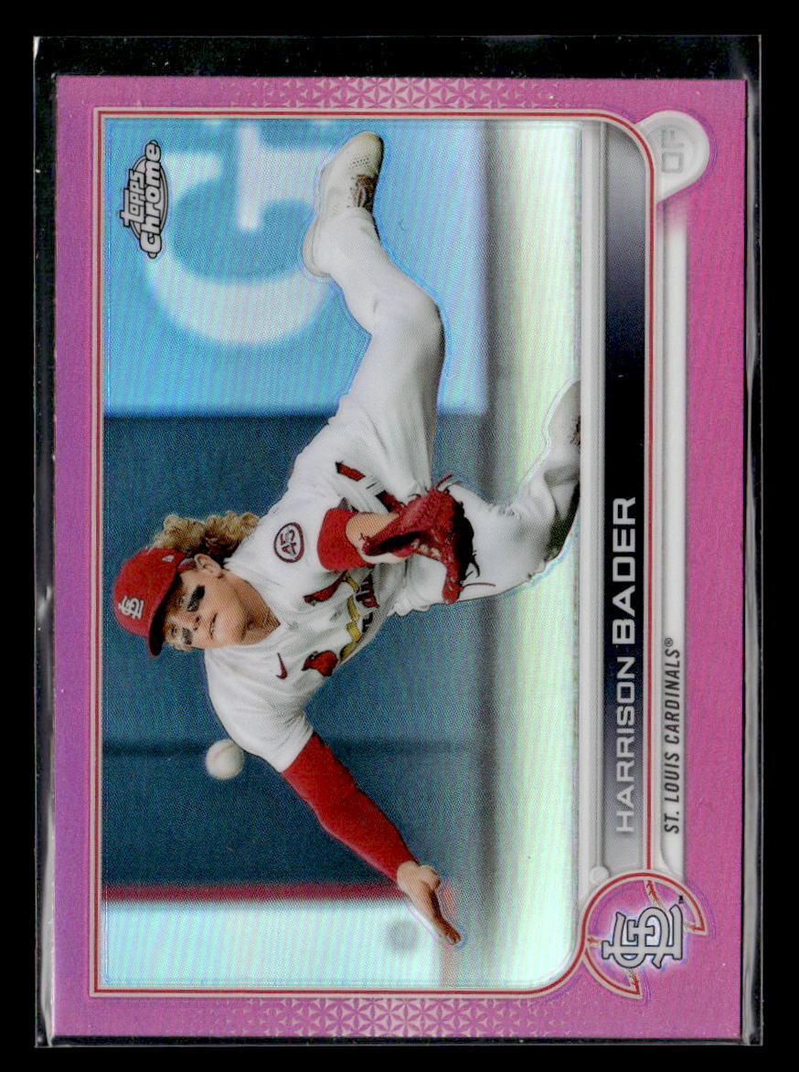 Harrison Bader 2022 Topps Chrome Pink Refractor #31 Louis Cardinals