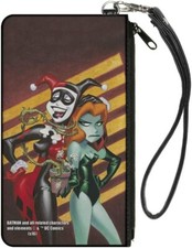 Canvas Reißverschluss Geldbörse - KLEIN - Harley & Ivy Ausgabe #1 Lachende verrückte Streifenabdeckung