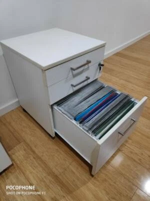 3 Drawer Mobile Filing Pedestal White Just One Left