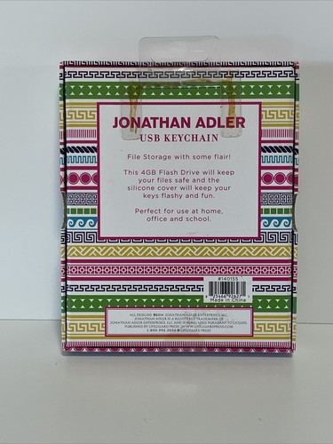 Jonathan Adler Keychain with 4GB USB File Storage Sunglasses Beach Pink New 2014 - Picture 3 of 4