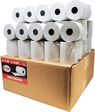 (50 ROLLS) 3 1/8" x 230' THERMAL POS RECEIPT PRINTER ROLL PAPER BPA