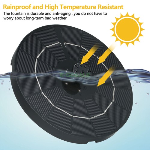 2024 Outdoor Solar Powered Floating Bird Bath Water Fountain Pump Garden Pond - Picture 4 of 23