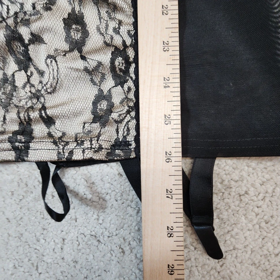 Black Babydoll Lingerie Bustier Top Fairy Coquette Glam Goth Sexy Large - Image 4 of 4