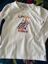 Toddler Easter Bunny Sublimation Long Sleeve Tee Shirt 4T