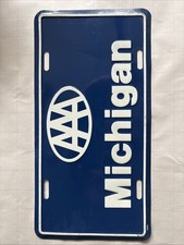 AAA Michigan Vintage Booster License Plate Am...