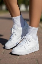 Nike Court Borough Low 2 PSV , Triple White, Size: 3Y, BQ5451-100