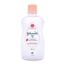 Johnson's Baby Oil with Vitamin E, Non-Sticky for easy spread and massage, 200ml
