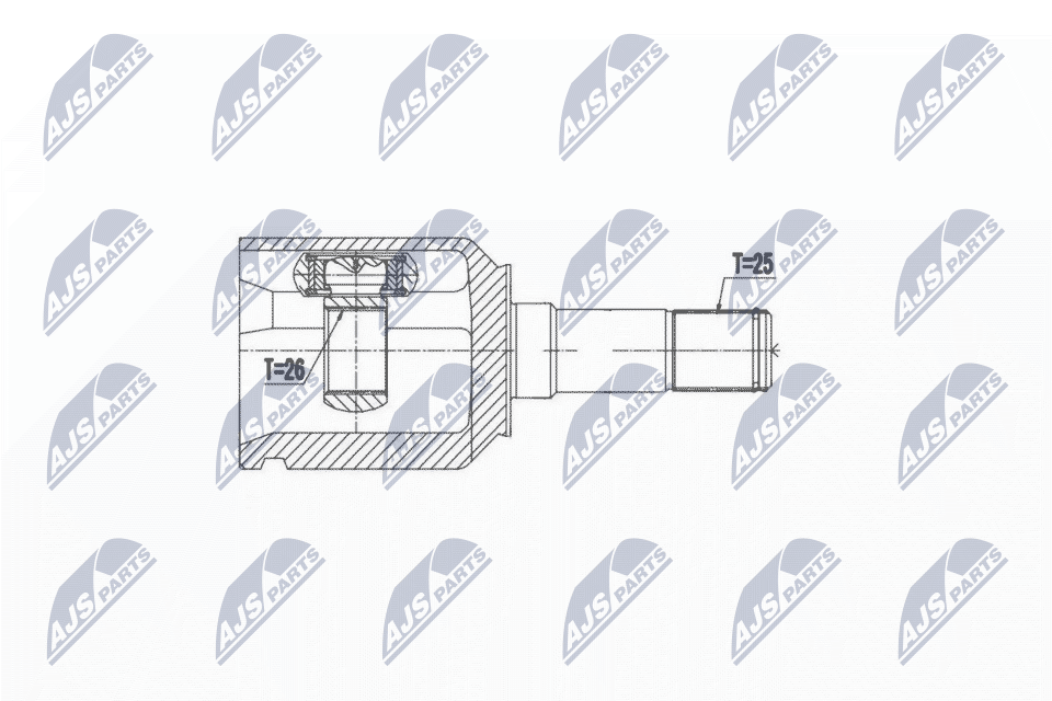 JOINT KIT DRIVE SHAFT NPW-AR-007 FOR ALFA ROMEO LANCIA 937 A2.000 1.9L 4cyl 1.9L - Image 4