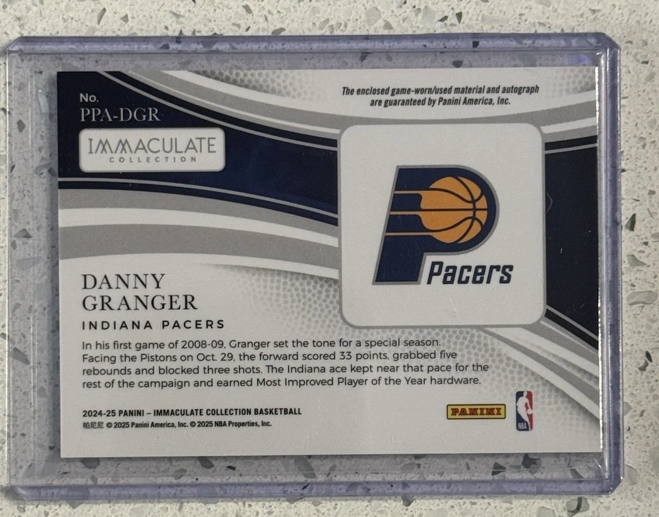 Parche Panini Immaculate Danny Granger Premium 2024 automático/25 3 colores Foto 2 de 2