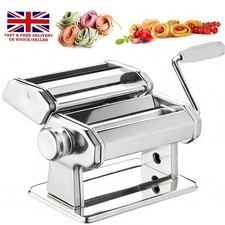 PASTA MAKER SPAGHETTY ROLLER LASAGNE CUTTER MACHINE NOODLE PRESS DIY 9 SETTINGS