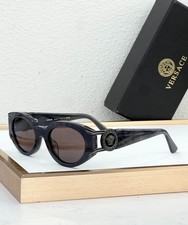 VERSACE VE1872 Women Sunglasses Brown Lens Grey Frame 52-21-122 With New Case