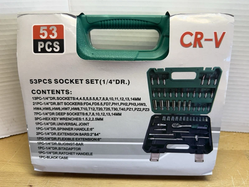 46-piece 1/4-inch set in chrome vanadium