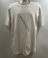 Emporio Armani Exchange Men's Short Sleeve Crew Neck White T-shirt Size Large