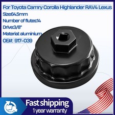 Oil Filter Cap Wrench Cup Socket Remover Tool 65MM 14 Flutes Fit Toyota & Lexus