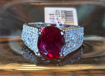 Zatos 925 Sterling Silver Ruby CZ sz 7.5 Ring MSRP $131.99 -6