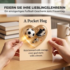 Geburtstag Geschenk f&uuml;r Paare, Fu&szlig;ball Acryl Ornament mit Gru&szlig;karte