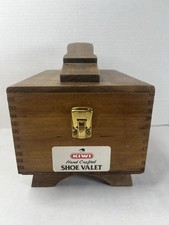 VINTAGE KIWI HAND CRAFTED SHOE VALET WOODEN BOX dovetail corners  Extras