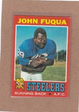 1971 TOPPS FOOTBALL JOHN FUQUA ROOKIE #76 STEELERS EX *A41011