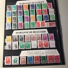 Lot De 145 Timbres Oblitérés Différents MARIANNES Photos Contractuelles
