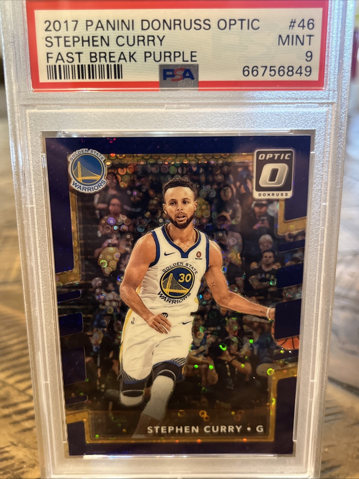 2017 Panini Donruss Optic Stephen Curry Fast Break Purple /155