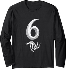 Divertida Camiseta Manga Larga Disfraz Halloween Pareja Meme Six Seven 67