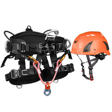 Tree Climbing Saddle and Helmet Arborist Sit Harness