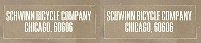 Schwinn Aufkleber