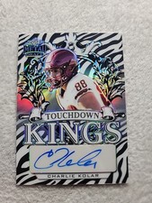 Charlie Kolar 2022 Leaf Metal Draft Prismatic Zebra Touchdown Kings Auto 3/5 