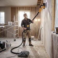 810W Drywall Sander Electric Wall Sander 6 Speeds w/LED Light &Vacuum Attachment