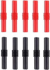 Insulated 4mm Banana Jack Female to Female Banana Socket Connectors Adapters ...