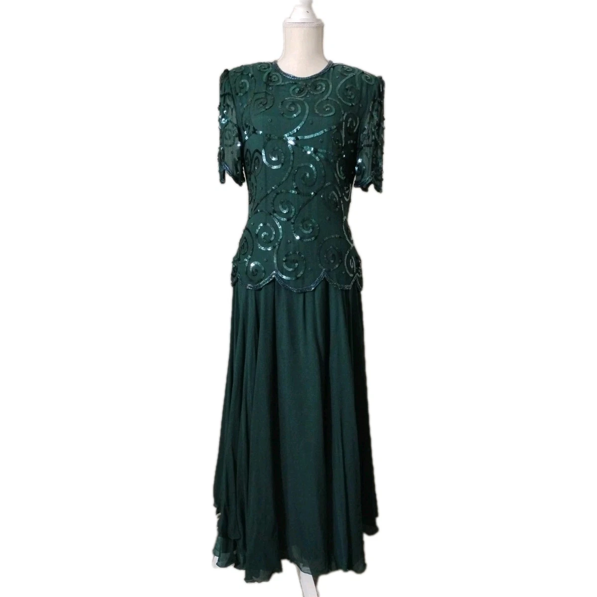 green emerald velvet dress Monica Dress, from Guadalupe Design Green / Xs