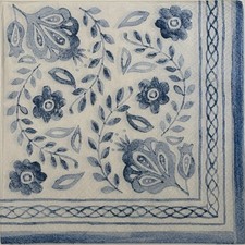 Two Individual beverage paper napkins decoupage Spring Blue Crafts Flowers