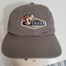Disney Tigger Slideback Hat Gray One Size Adjustable Embroidered Panel Pooh