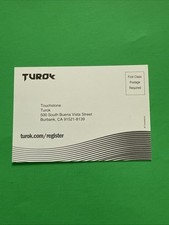 Turok Touchstone Warranty Registration Card Playstation 3