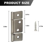 Three Leaf Non-Mortised Hinge for Mobile Home & RV Interior 8 Packa Satin Nic...