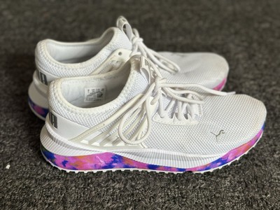 PUMA PACER FUTURE BLEACHED SNEAKER Trainer Sports WOMEN Shoes White Size 7.5 New