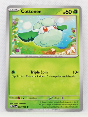 2025 Pokemon Prismatic Evolutions - Basic #007 - COTTONEE