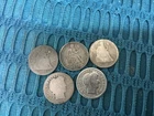 5 - Silver Dimes, 3-Seated Dimes, 2- Barber Dimes, Nice, 90%